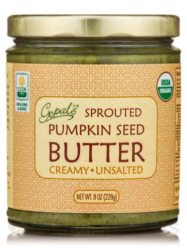 Sprouted Organic Raw Pumpkin Seed Butter, Unsalted - 8 Oz (228 Grams)