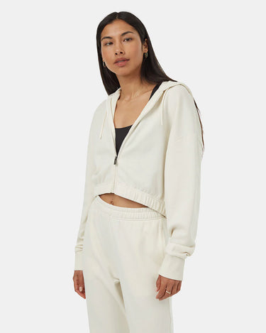 Treeterry Oversized Cropped Zip Hoodie