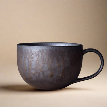 Nordic Style Hanging Ear Ceramic Coffee Cup Rust Glaze Coarse Pottery Tea Mug Creative Water Cup Gilt Couple Coffee Mug