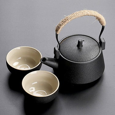 Black Crockery Ceramic Teapot Tea Cup Chinese Kung Fu Tea Sets Drinkware
