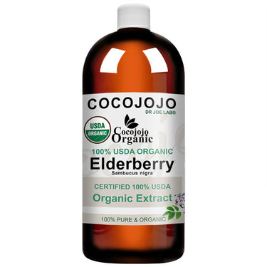 USDA Organic Elderberry Extract Pure Drops, Alcohol Free Elderberry Extract