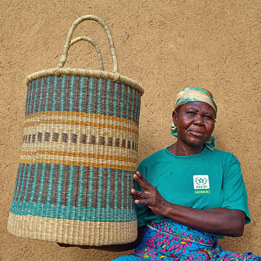 Handwoven Laundry Basket with Handles, Laundry Hamper, Large Storage Basket for Toys, Pillows, Throws, Towels