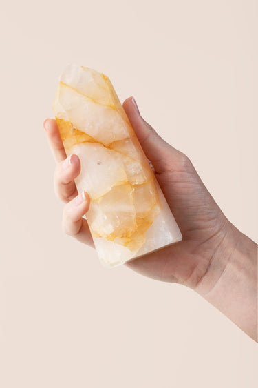 Large Golden Healer Quartz Point, Ethically Sourced Crystals for Your Home, Golden Healer, Healing Crystals