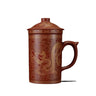 Handmade Yixing Dragon/Beauty Purple Clay Tea Mug with Lid and Tea Infuser Tea Cup Office Water Cup Gift Mug Drinkware