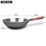 Cast Iron Wok Chinese Traditional Iron Woks 30/32/34Cm Flat Bottom Wok and Stir Fry Pans with Wooden Handle Suits for All Stoves