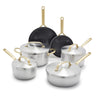 10-Piece Cookware Set | Champagne Handles