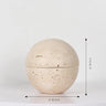 Beige Travertine Sphere Mubkhar Incense Burner Home Decoration Natural Marble Stone Religious round Ornament Incense Burner