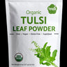 Tulsi Powder Organic, Holy Basil- Ocimum Sanctum, Tulsi Tea, Ayurveda Herb, Resealable Pack of 4, 8 and 16 Oz.