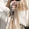 Raw Cotton Kimono Robe /Hand Painting Kimono/Wide Sleeve Boho Kaftan Dress / Goddess Kimono Cardigan / Nomad Organic Shawl Jacket/Cover Up