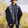Handmade Wool Poncho(Midnight) Closed in the Front. Handcrafted by Indigenous Hands. Machine Washable! Free Shipping! Gift Ideas