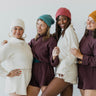 Acacia Set - Shorts and Long Sleeve Crop Top Set - 100% Organic Cotton Knit Corduroy Set