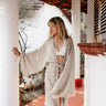 Raw Cotton Gypsy Kimono Robe ∆ Wide Sleeve Boho Kaftan Dress ∆ Goddess Kimono Cardigan ∆ Nomad Organic Wrap Jacket ∆ Tulum Women Coat/ Beige