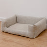 HEMP Pet Bed in Natural Non-Dyed Gray Linen Fabric Filled Organic HEMP Fiber - Mat Carpet - House for Cats Organic